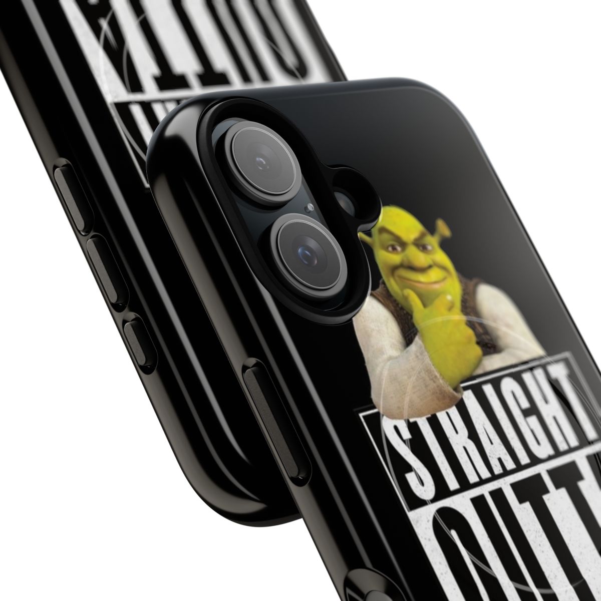 Shrek-inspired magnetic tough phone case with "Straight Outta Swampton" design - Detail