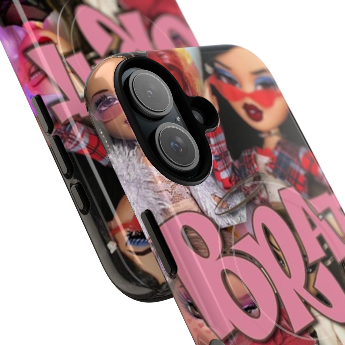 Colorful and vibrant Bratz-inspired magnetic phone case with a nostalgic 2000s aesthetic. - Detail