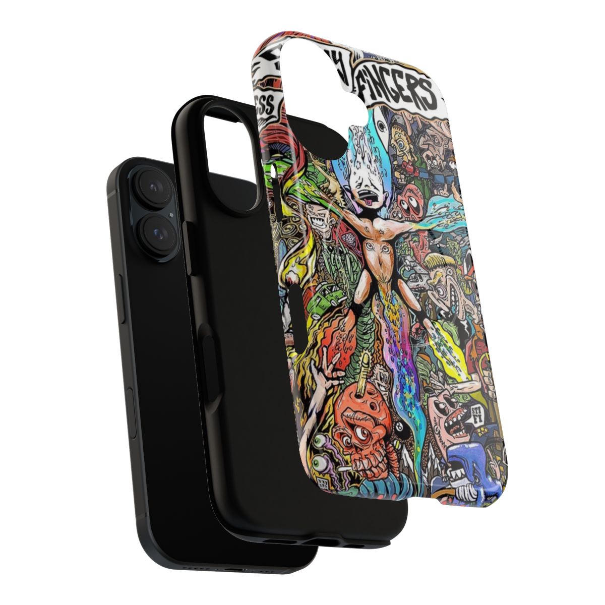 Magnetic tough phone case featuring the album cover art for Sticky Fingers Caress Your Soul - Layers