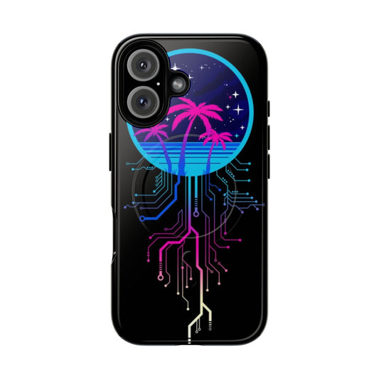 Synth Island Vaporwave-Inspired Cyberpunk Phone Case