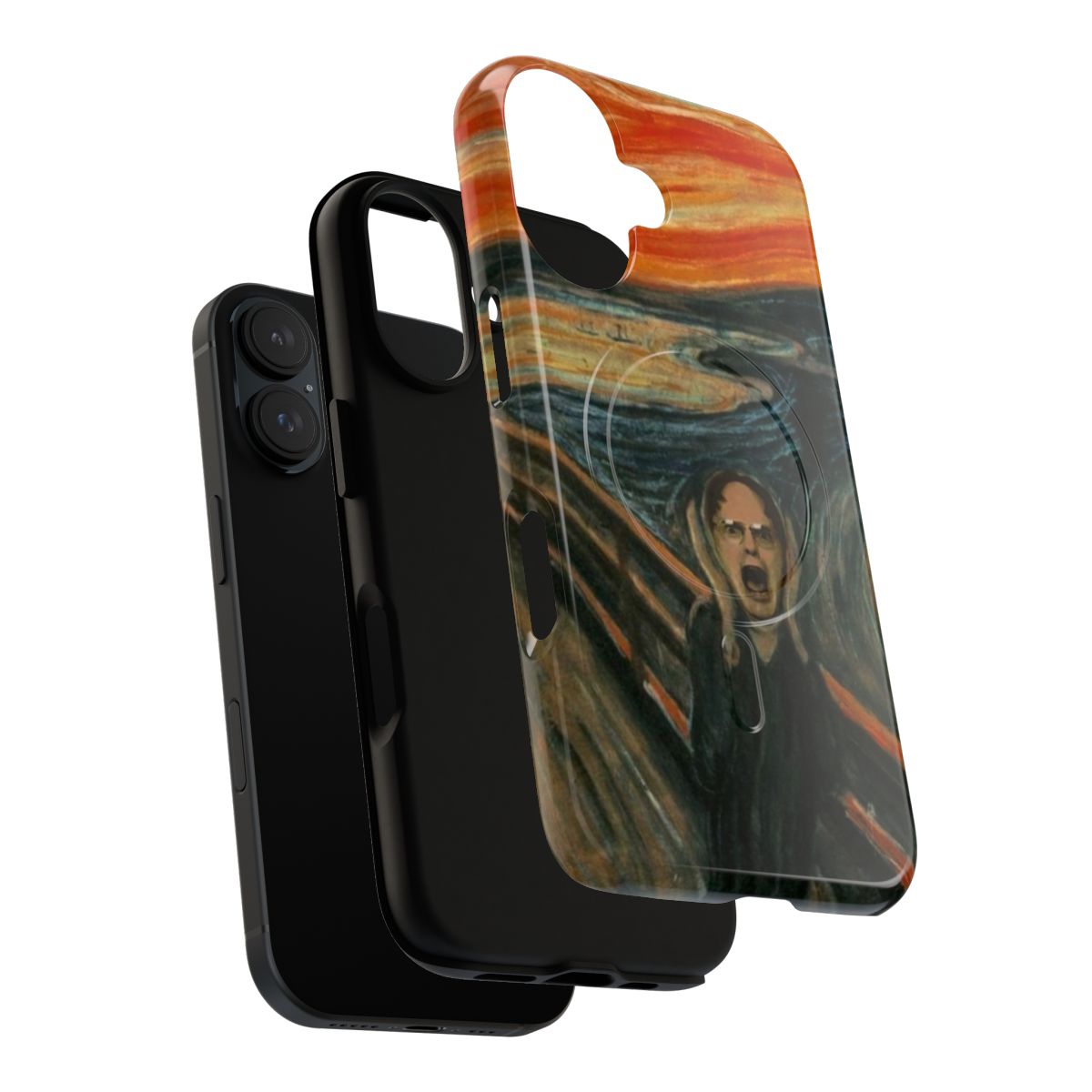 Dwight Schrute Scream Painting Inspired Magnetic Tough Phone Case - Layers