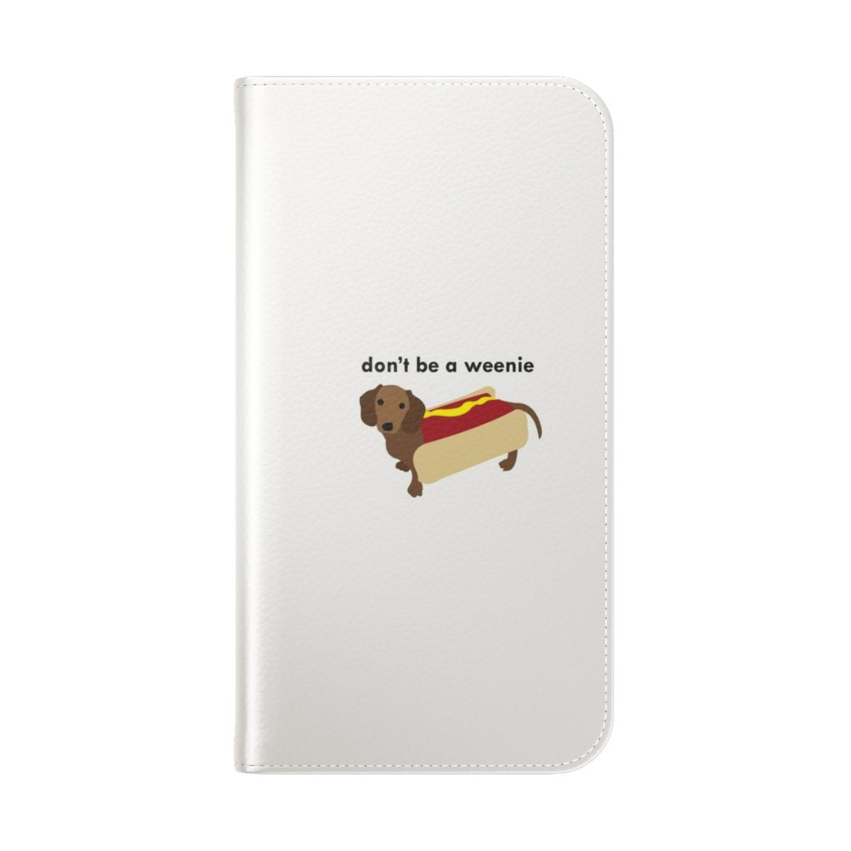 Cute dachshund dog print on a phone case - Folded Back