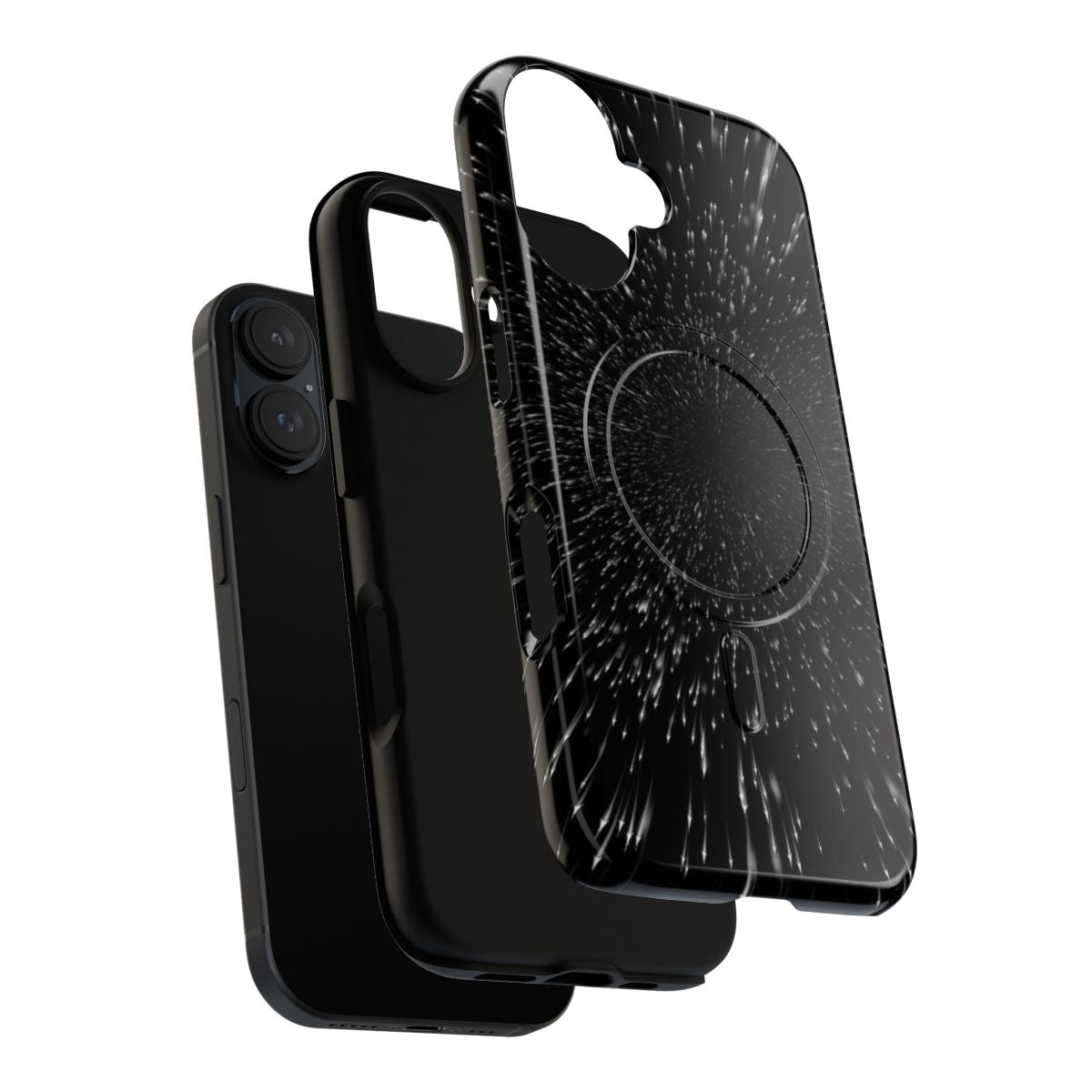 Durable space-themed magnetic phone case with futuristic design - Layers