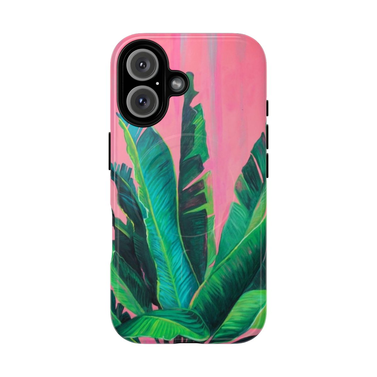 Colorful tropical leaves, plants, and ferns on a magnetic tough phone case