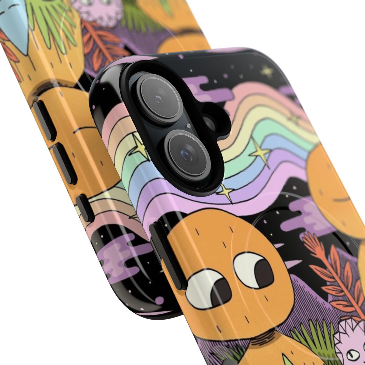 Colorful cosmic-themed magnetic tough phone case - Detail