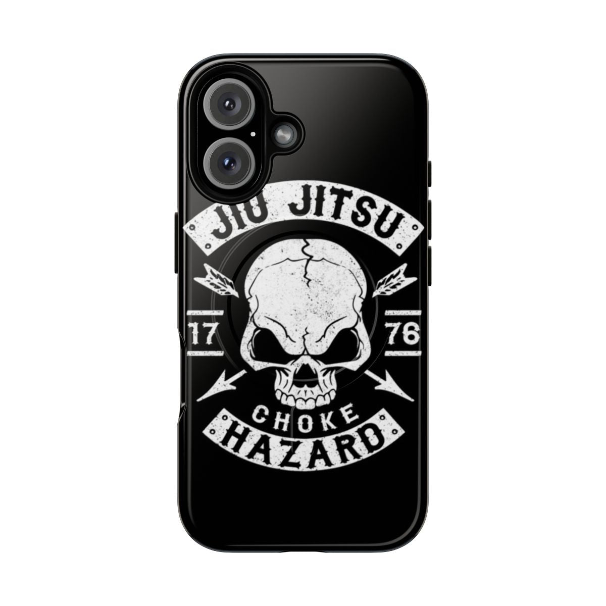 Jiu jitsu-themed phone case featuring a strong magnetic design