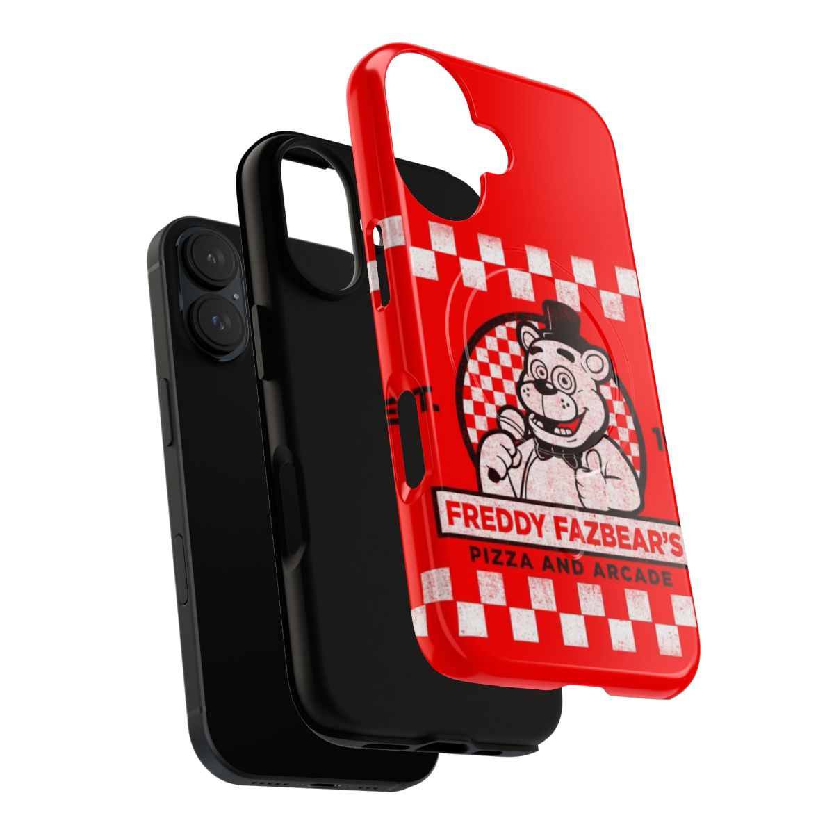 Freddy Fazbear's Pizza-themed phone case with animatronic bear design - Layers