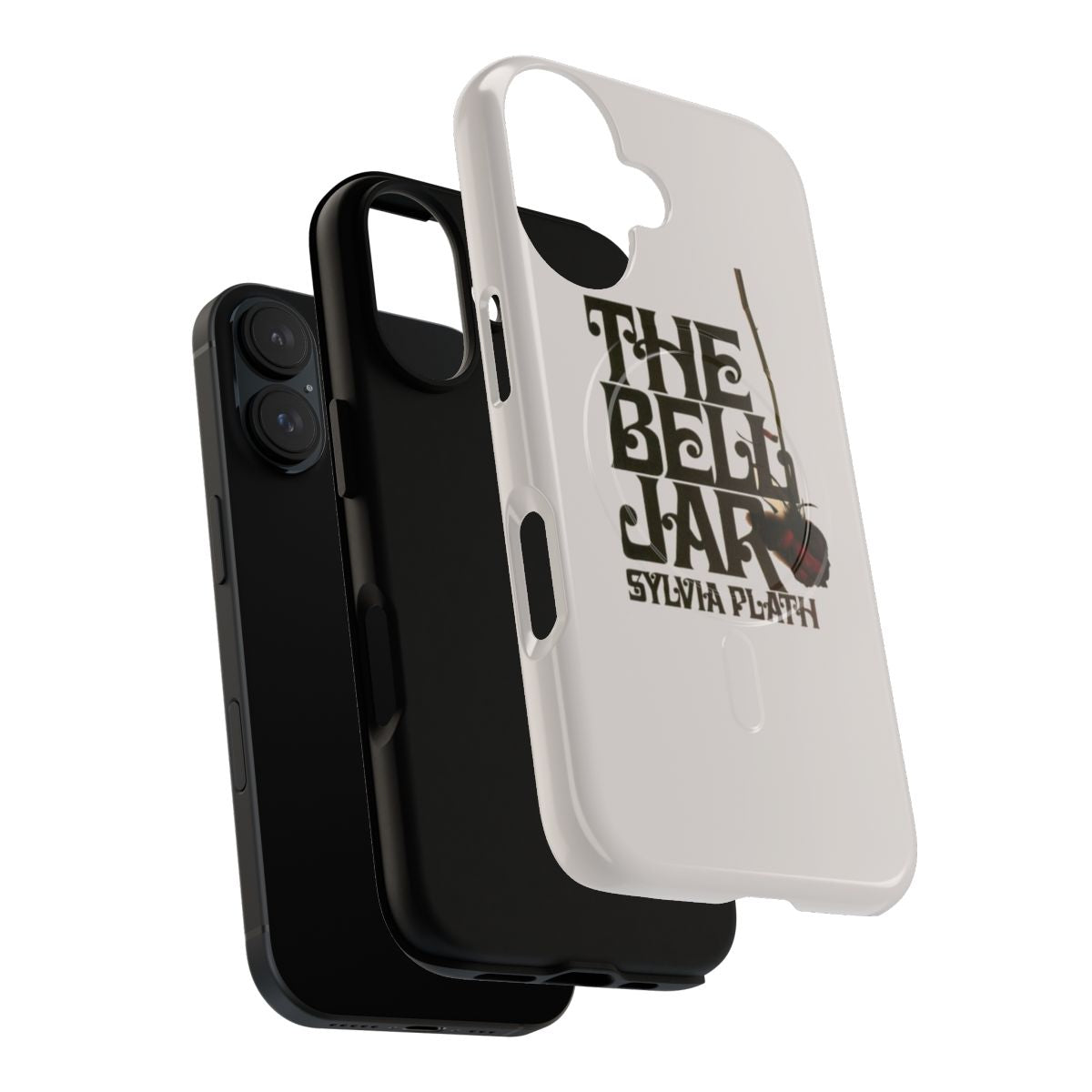 Tough phone case featuring a quote and image from Sylvia Plath's 'The Bell Jar' - Layers