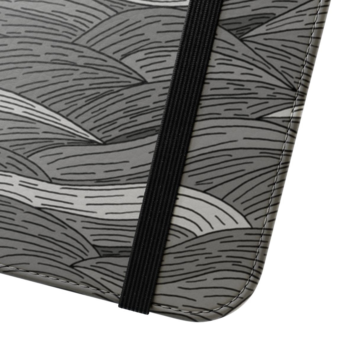 Minimalist grey waves pattern phone case cover - Close Up