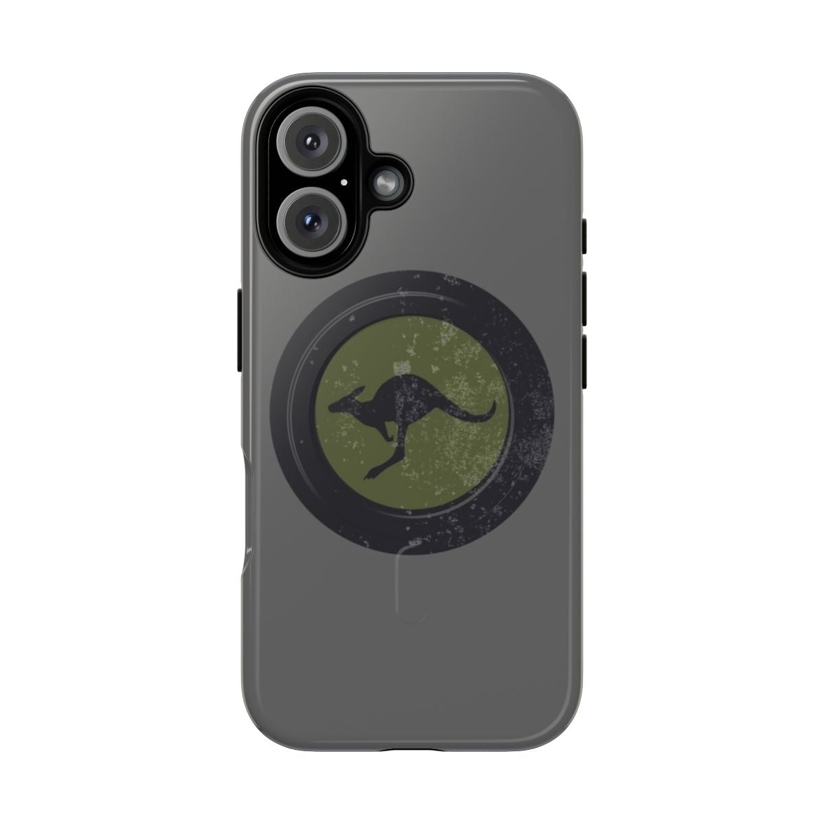 Subdued distressed RAAF-inspired magnetic tough phone case