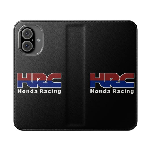 Honda Racing-Inspired Motorcycle Phone Case with Flip Cover Design