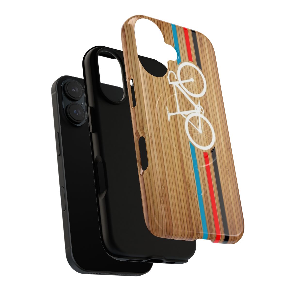 Vibrant vintage-style Velodrome-inspired design on a durable magnetic phone case. - Layers