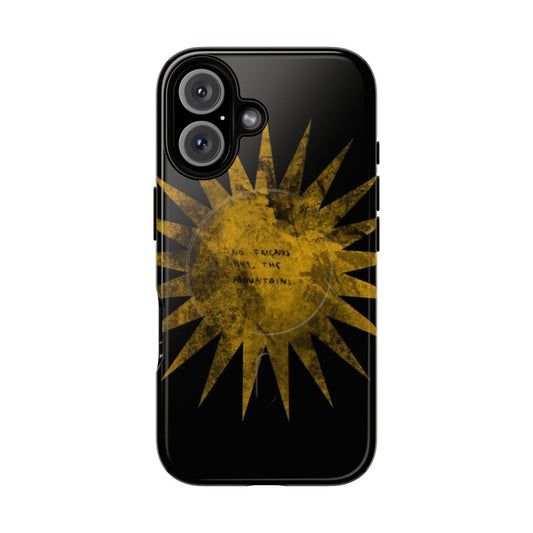 Magnetic tough phone case with a graphic design representing the Kurdish fight for independence and freedom.