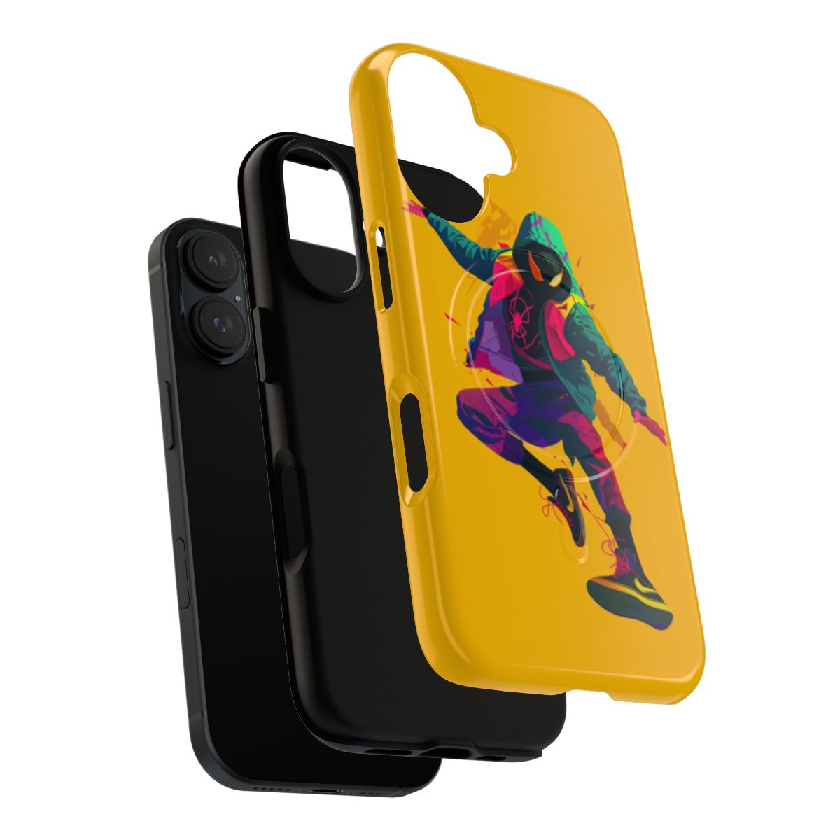 Spiderverse-inspired magnetic phone case with Spider-Man and other characters - Layers