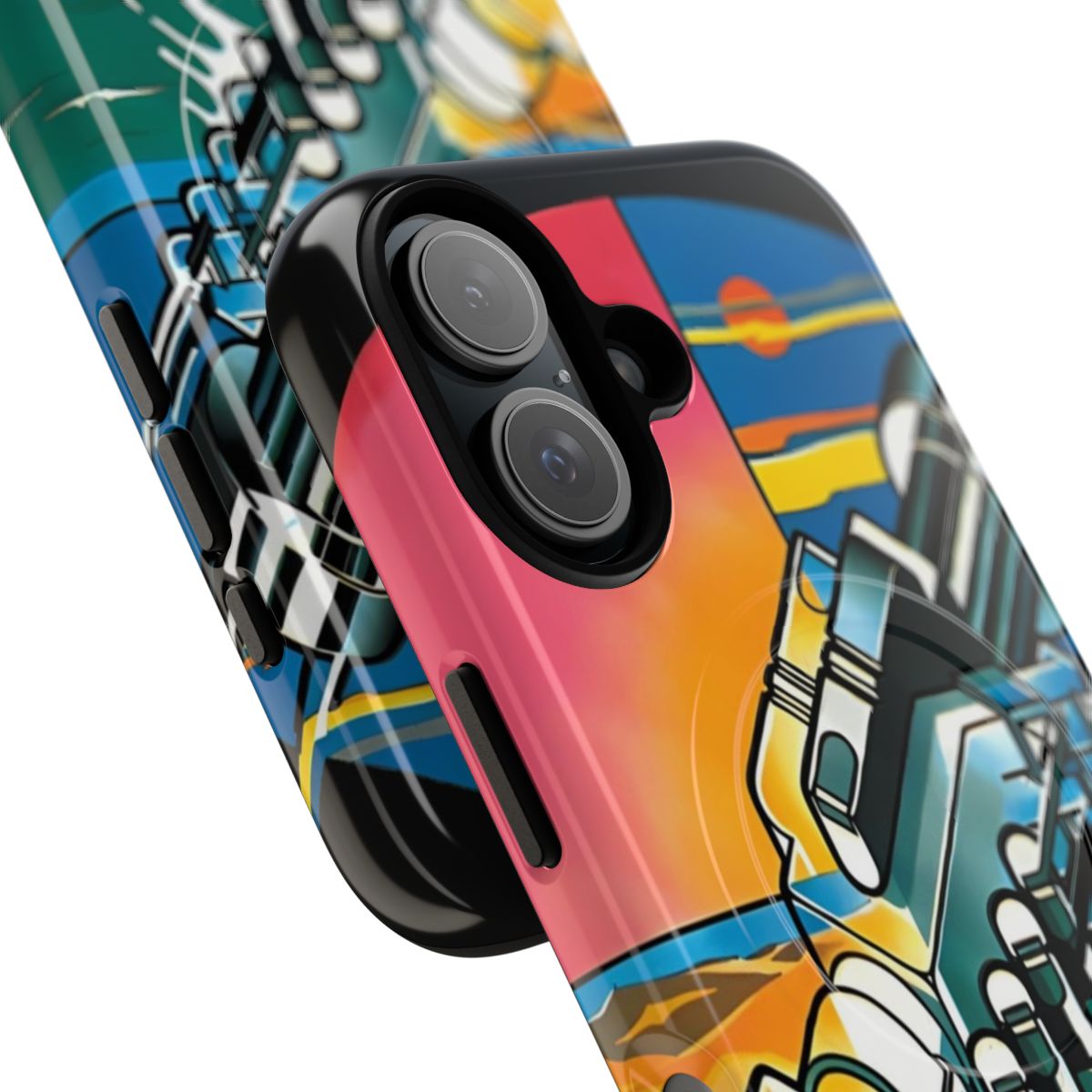 Magnetic tough phone case with Pink Floyd and Travis Scott artwork - Detail