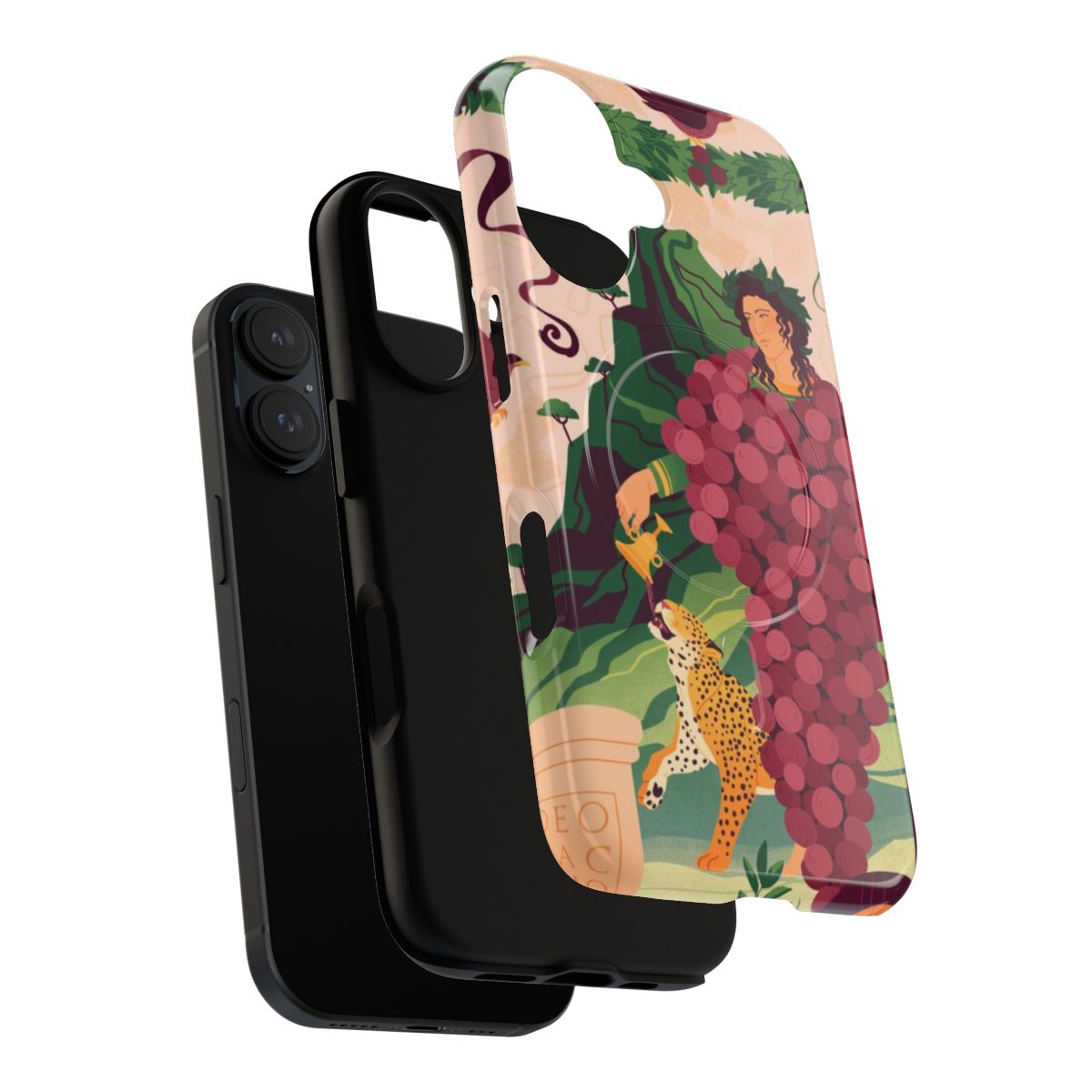 Pompeiian-inspired Bacchus magnetic tough phone case featuring ancient Roman mythology - Layers