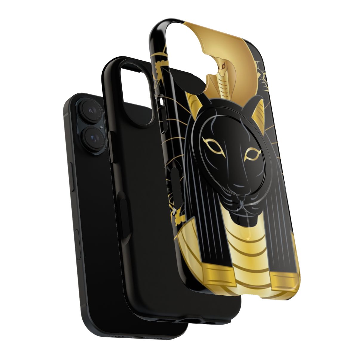 Magnetic tough phone case featuring the Egyptian lioness goddess Sekhmet - Layers