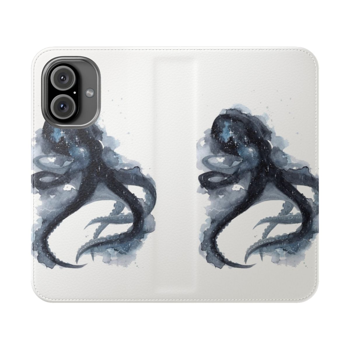 Celestial Octopus Phone Case with a galaxy and constellation background