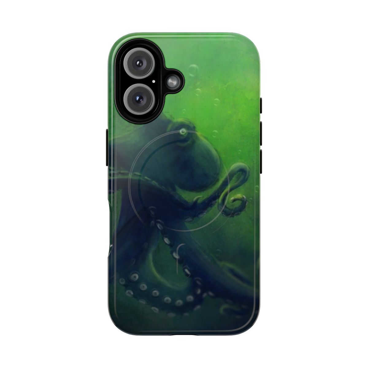 A stylish phone case with an octopus design, featuring a magnetic closure for secure and convenient use.