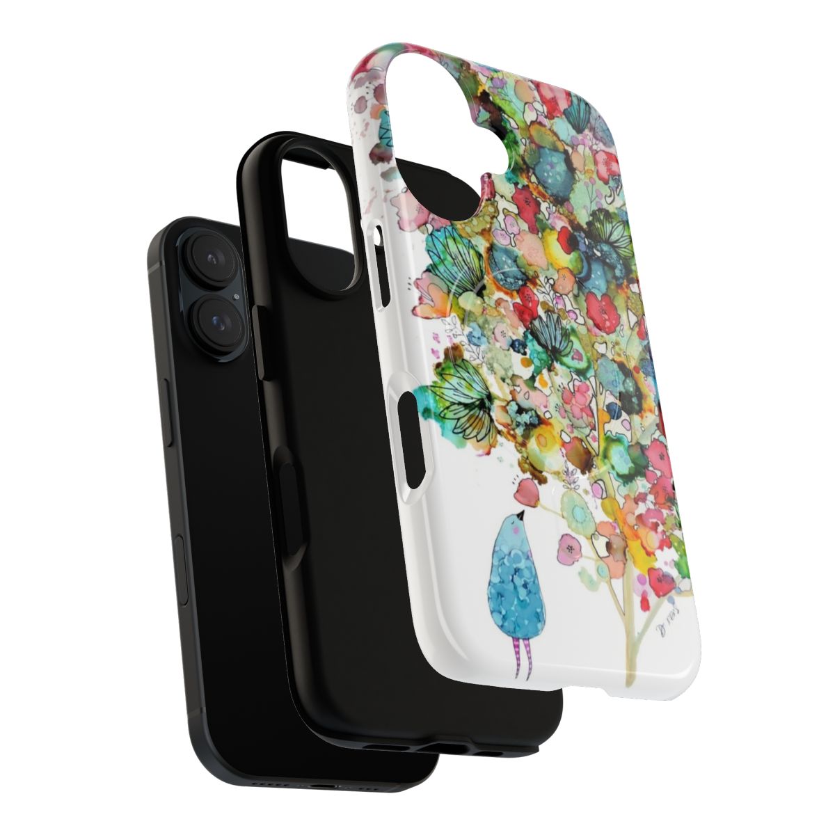 Beautifully designed floral and nature themed magnetic phone case - Layers