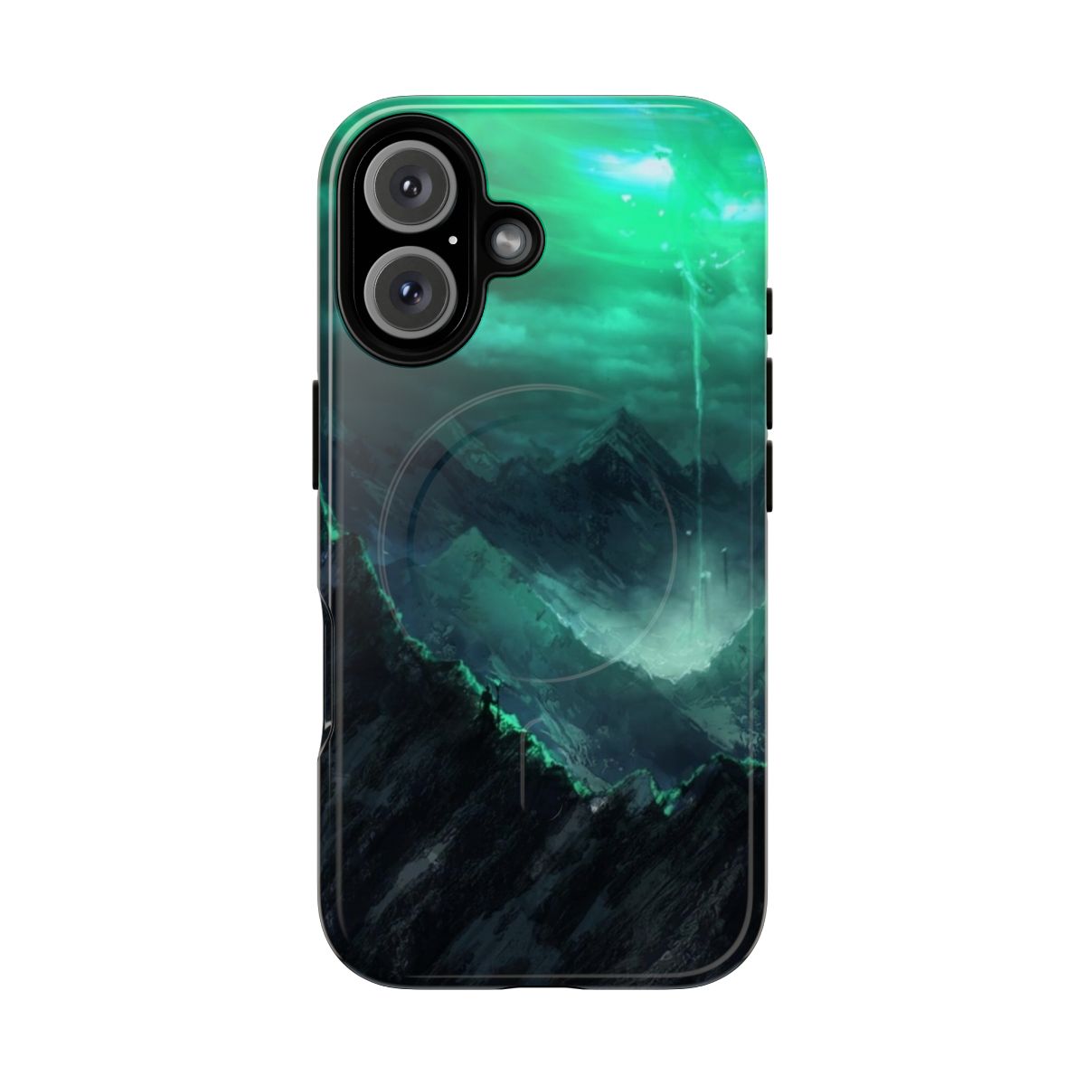 Magnetic tough phone case with detailed fantasy landscape artwork inspired by Dragon Age: Inquisition