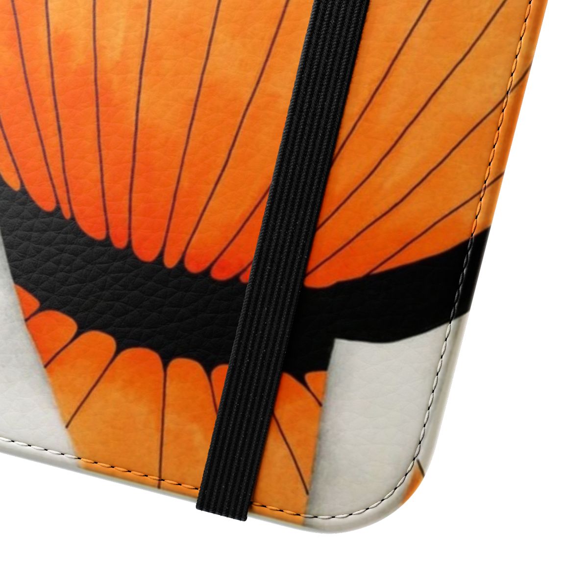 Orange butterfly monarch portrait phone case - Close Up