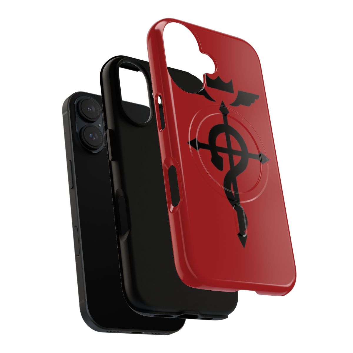 Fullmetal Alchemist-inspired magnetic tough phone case with Flamel symbol design - Layers