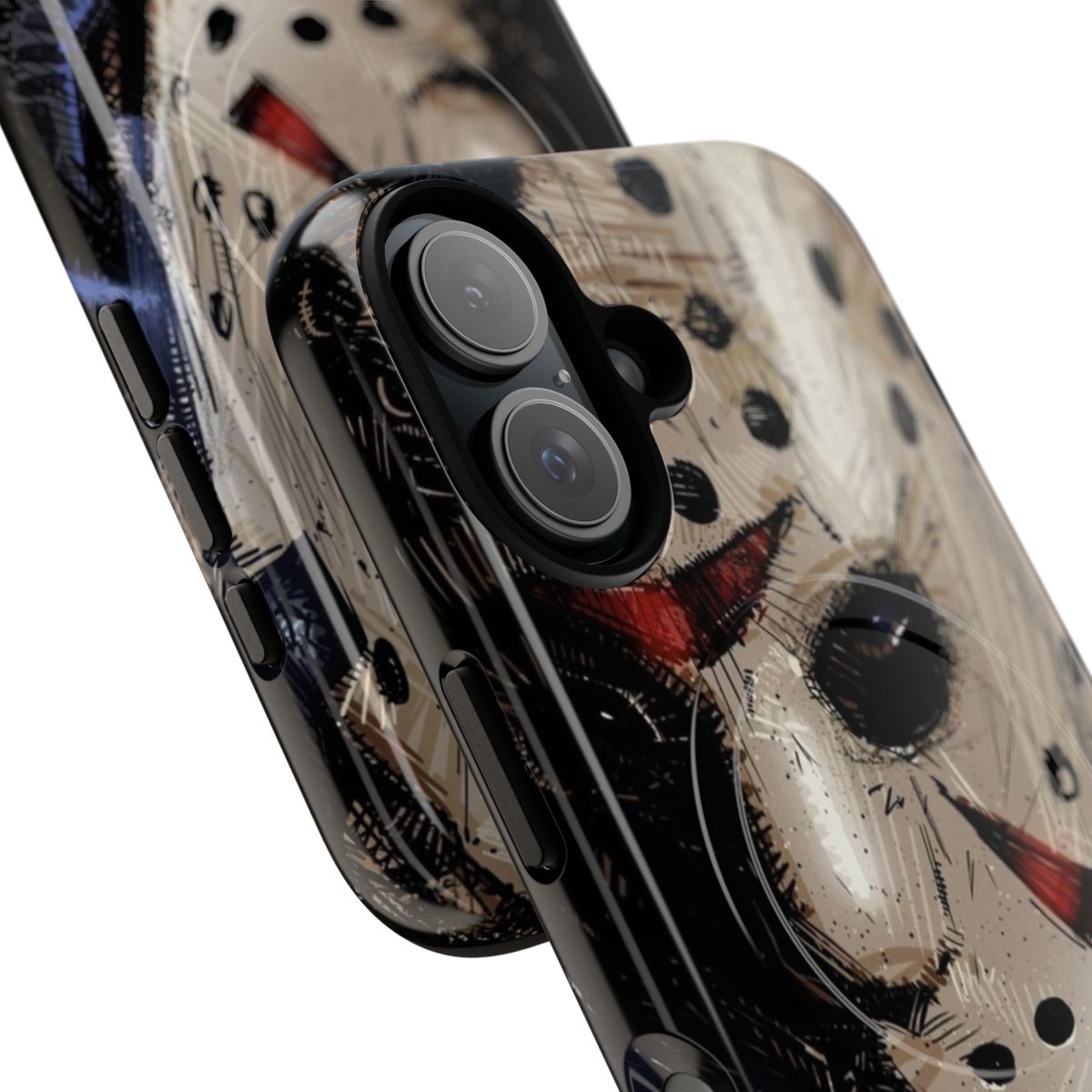 Spooky Friday the 13th-inspired horror phone case with a magnetic design - Detail