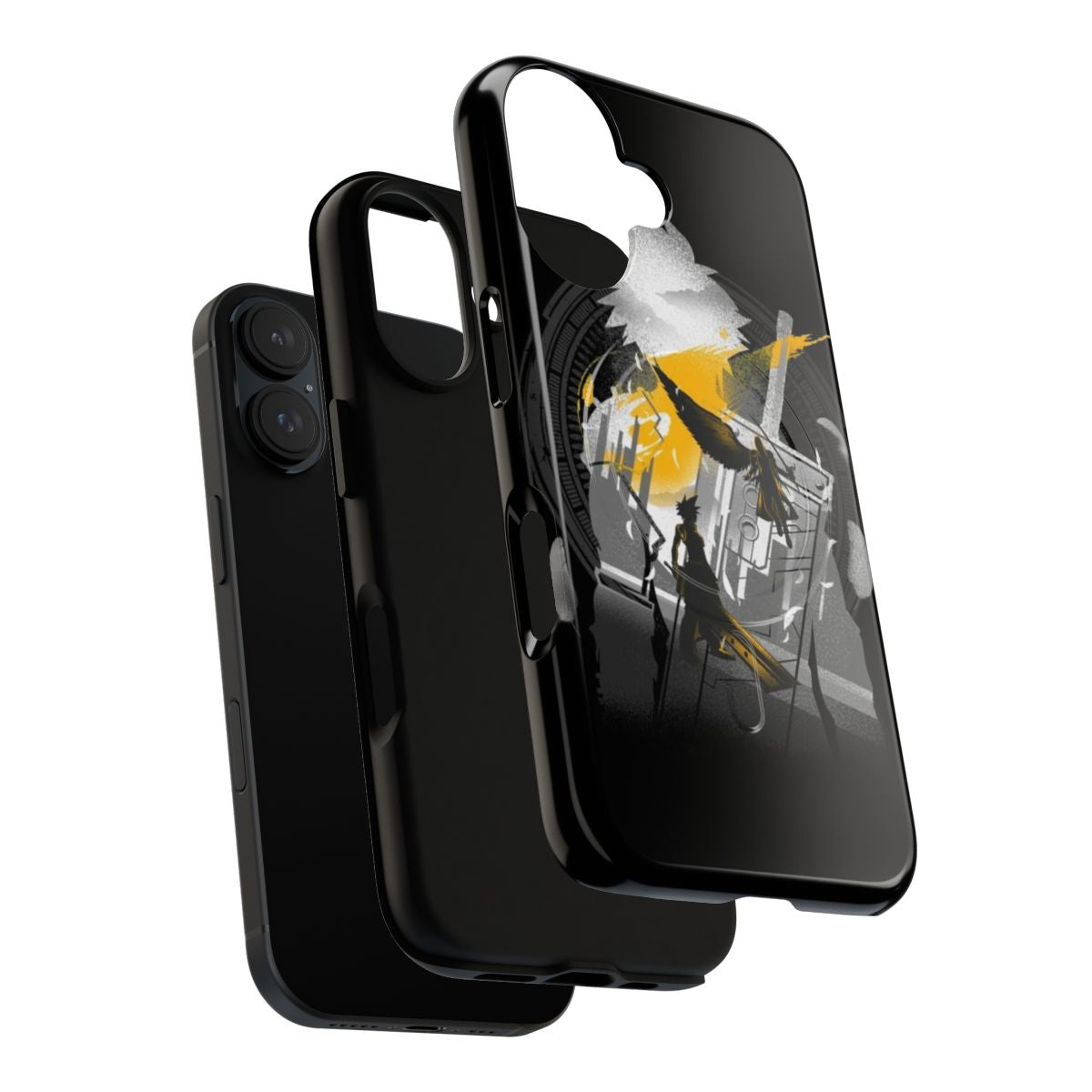 Magnetic protective phone case featuring iconic Final Fantasy characters and imagery - Layers