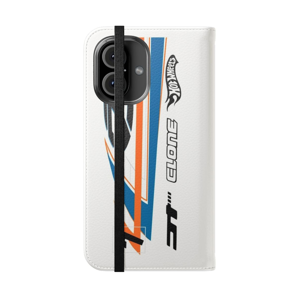 Power Rage-themed flip cover phone case for smartphones - Folded Front