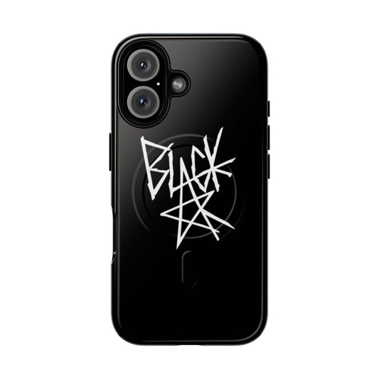 Black Star-inspired phone case with magnetic closure and tough protection