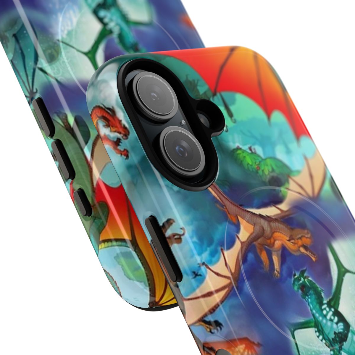 Artistic Wing of Fire dragon-themed magnetic tough phone case - Detail