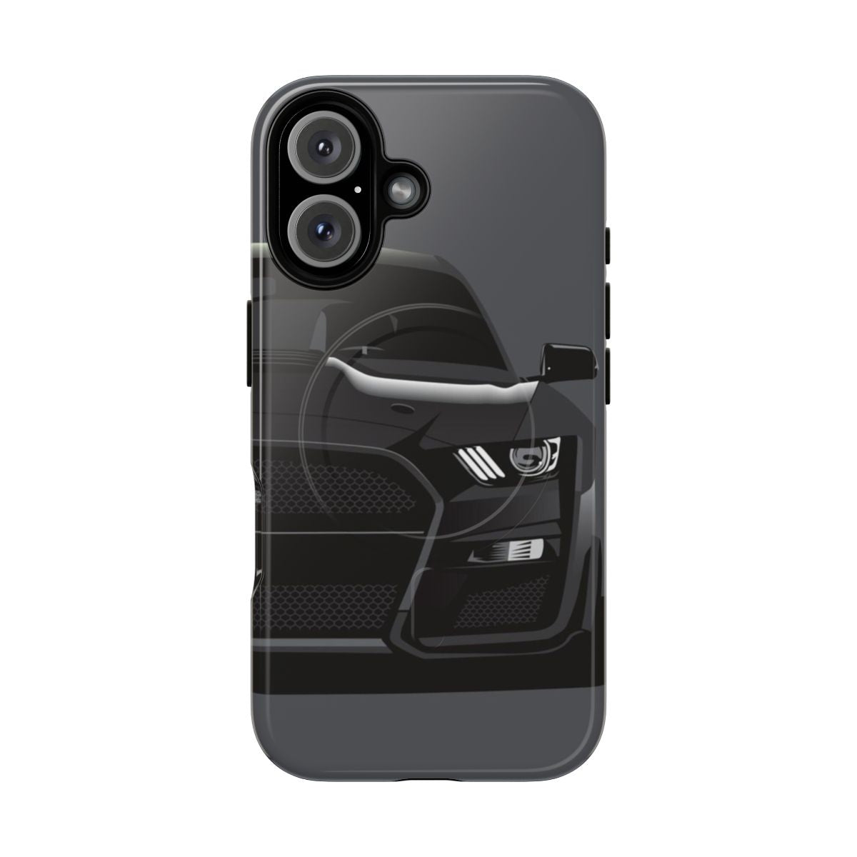 Black phone case with Shelby GT 500 design