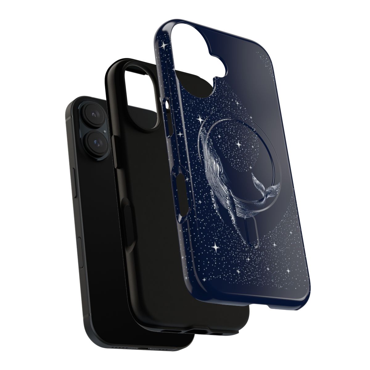 Starry whale design on a tough, protective phone case - Layers