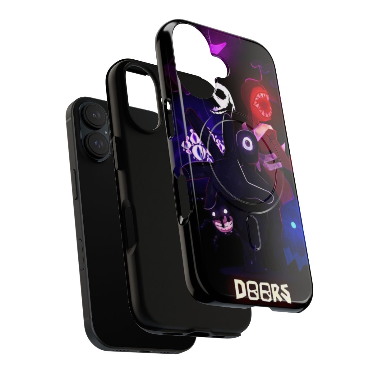 Magnetic tough phone case featuring Roblox Doors horror game elements - Layers