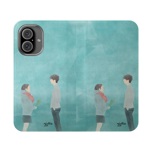 Goblin-inspired flip cover phone case with fan art design