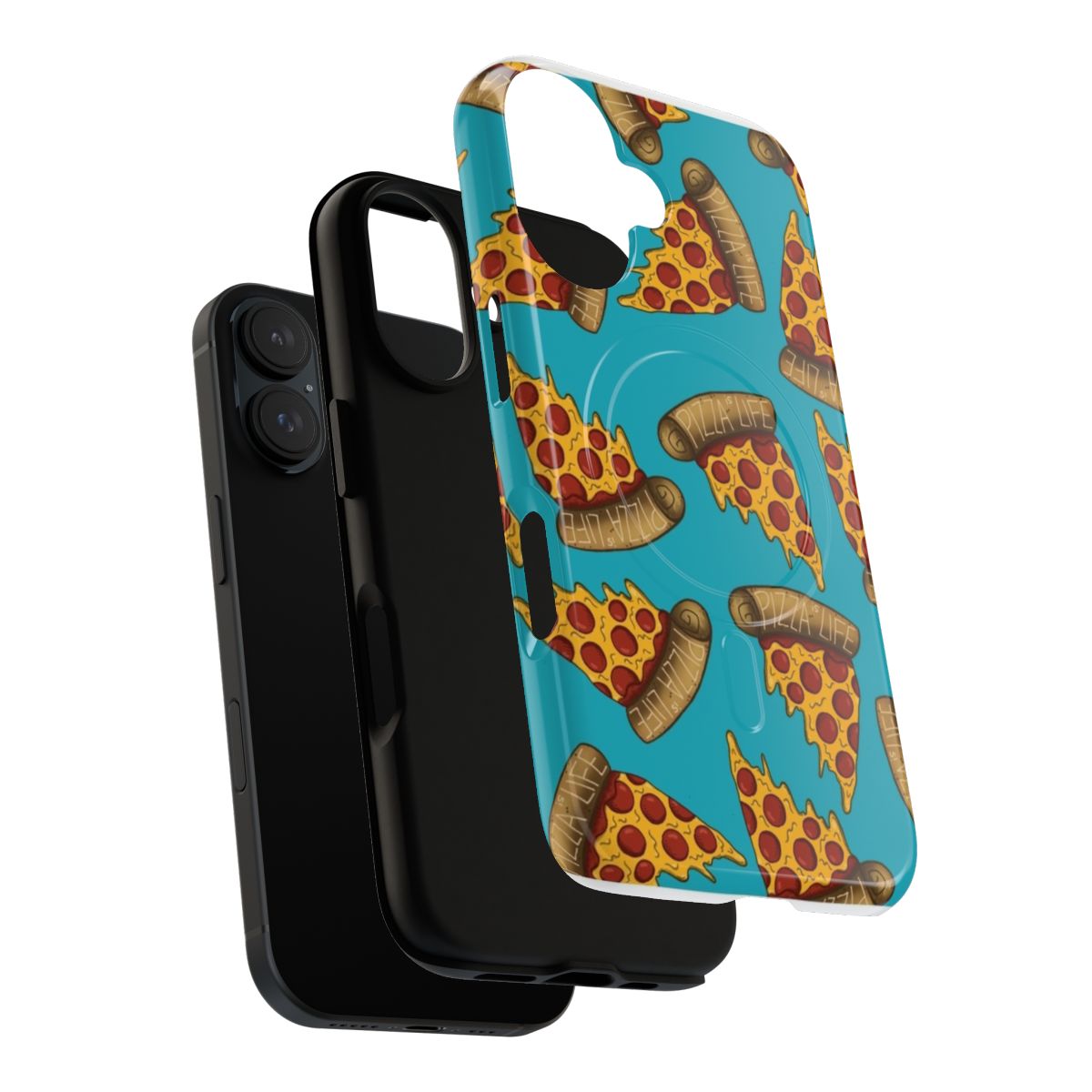 Colorful and fun pizza-themed phone case with a playful pepperoni pattern - Layers