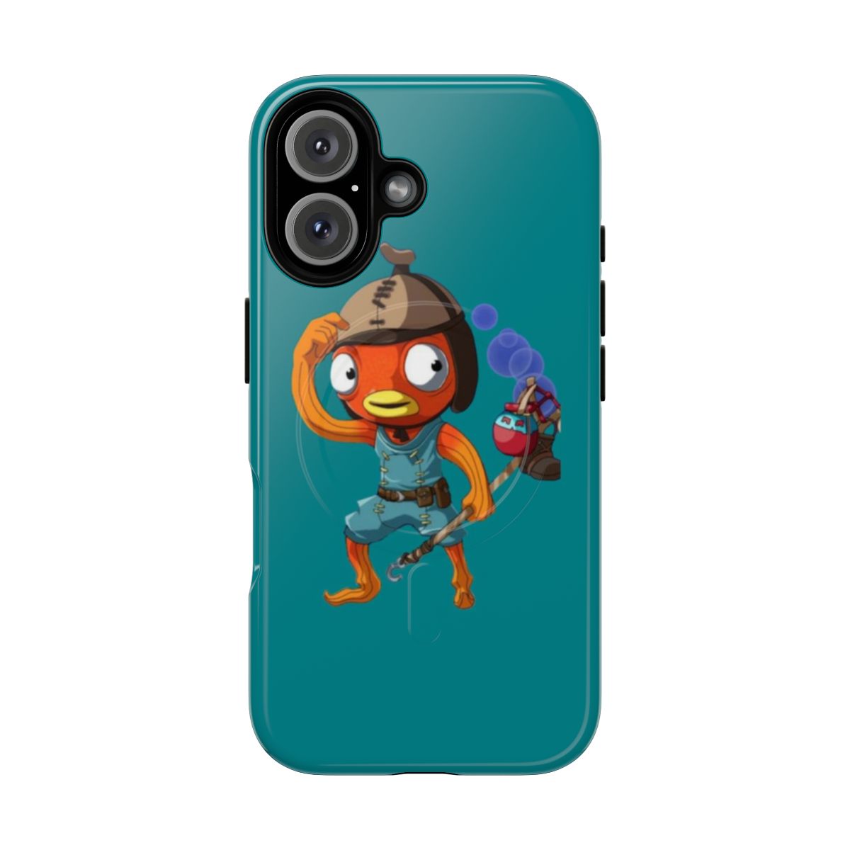 Magnetic tough phone case with meme and Fortnite-inspired graphics and designs