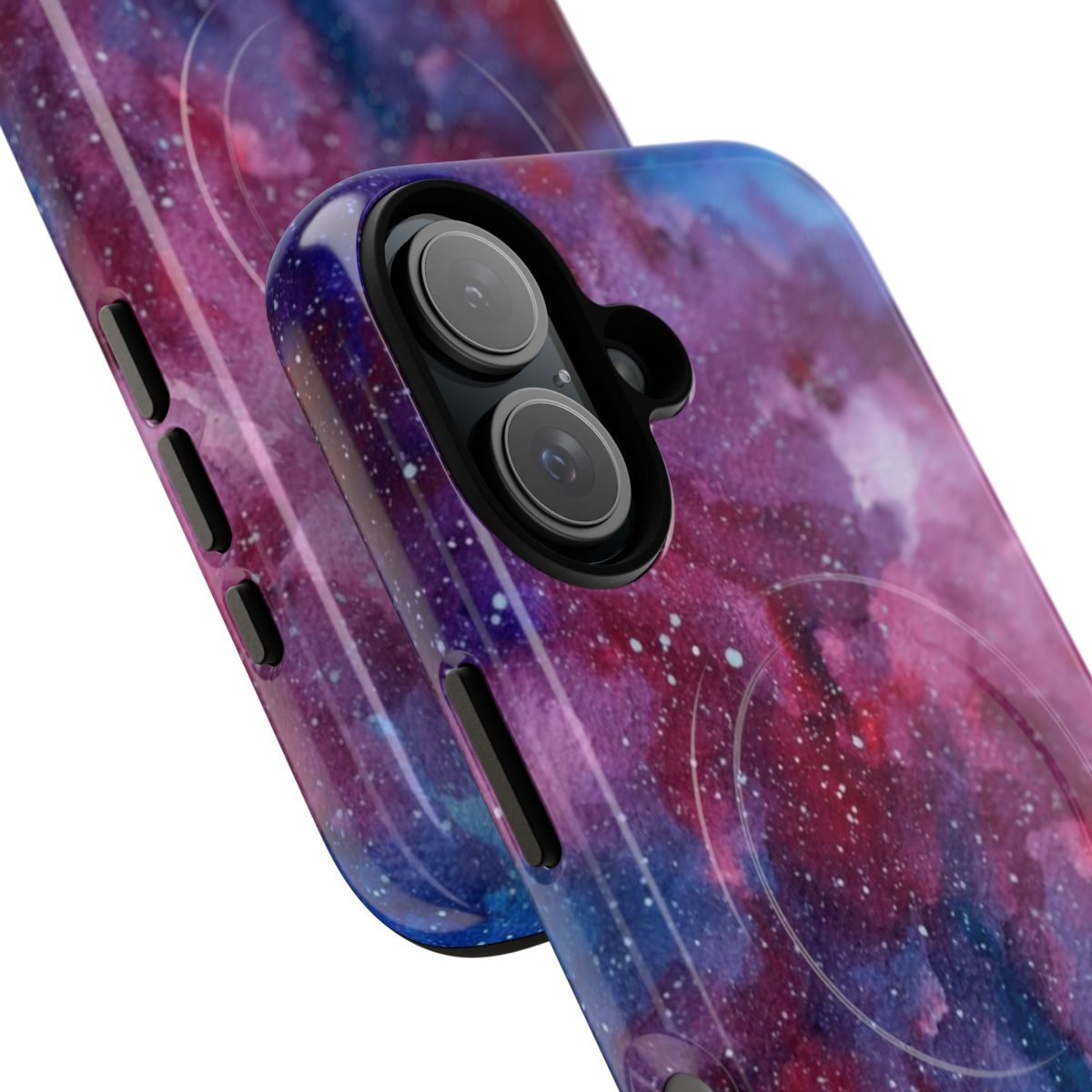 Magnetic galaxy-themed phone case with cosmic, starry design - Detail