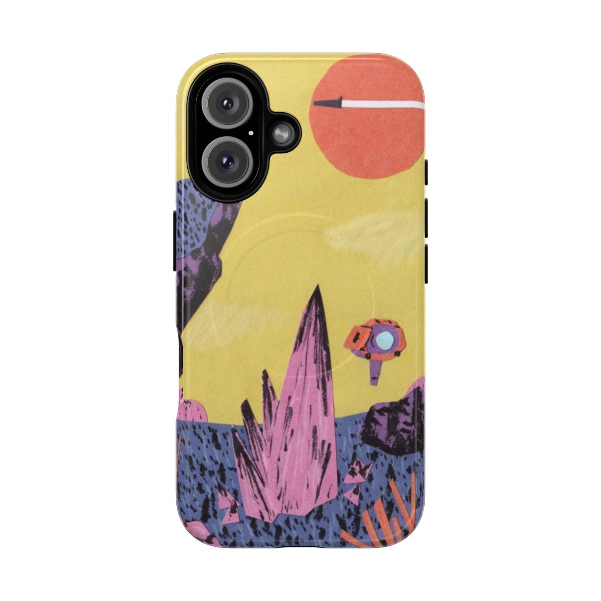 Alien planet-themed magnetic tough phone case with sci-fi design