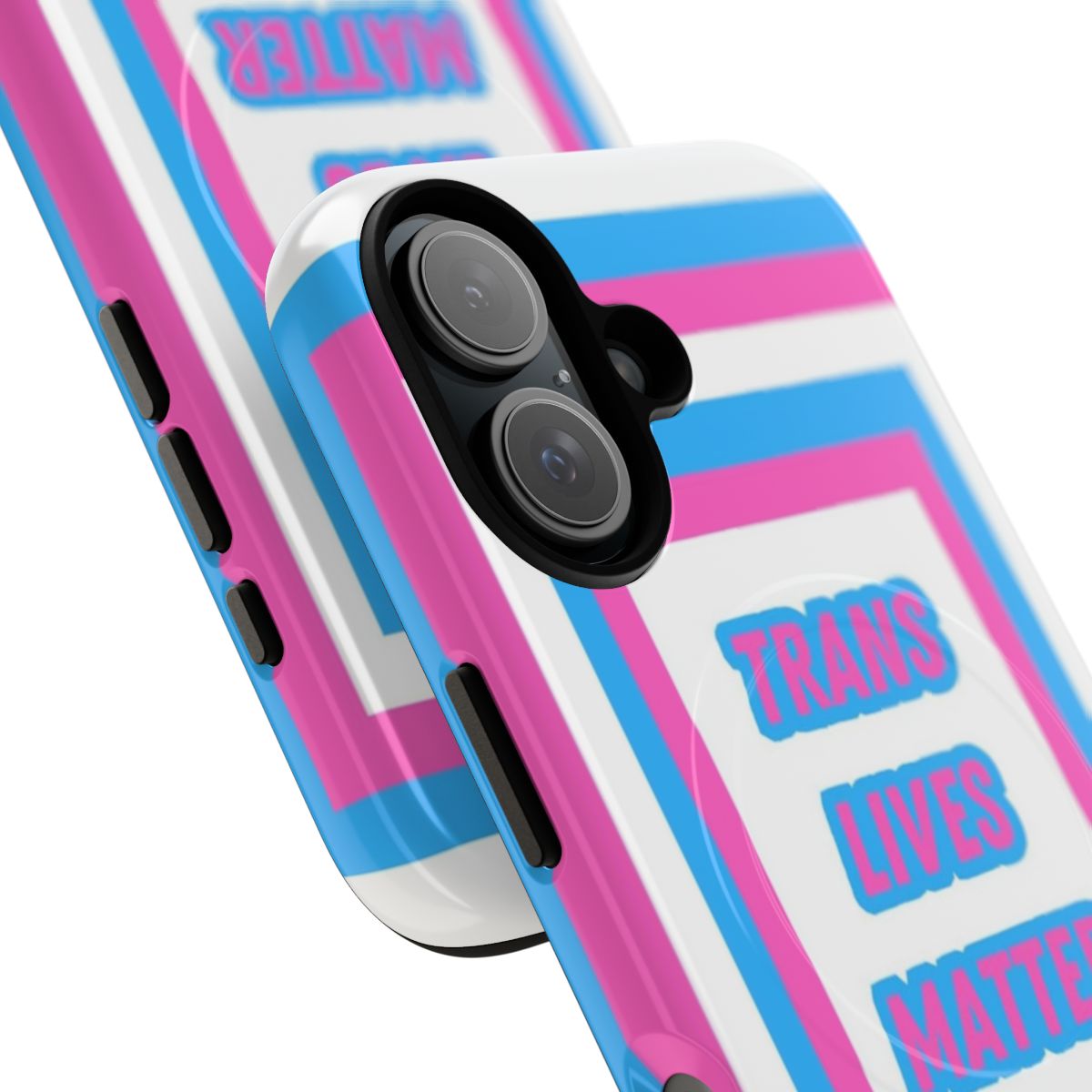 Transgender Pride Magnetic Tough Phone Case with LGBTQIA+ design - Detail