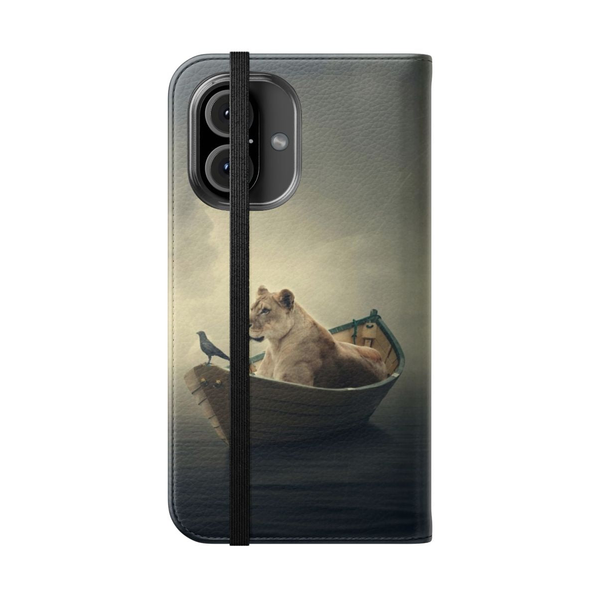 An abstract, dreamy and conceptual phone case cover with nature and ocean elements. - Folded Front