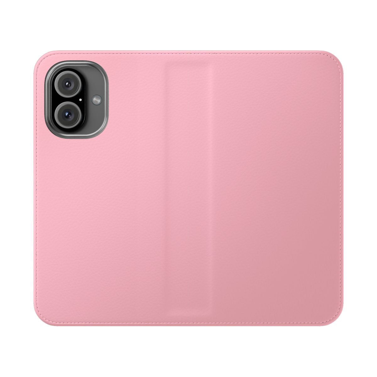 Solid pink flip phone case with a sleek, minimalist design.