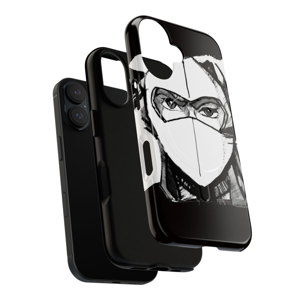 Anime-inspired magnetic tough phone case with Actarus, Goldorak, and Sumie designs - Layers