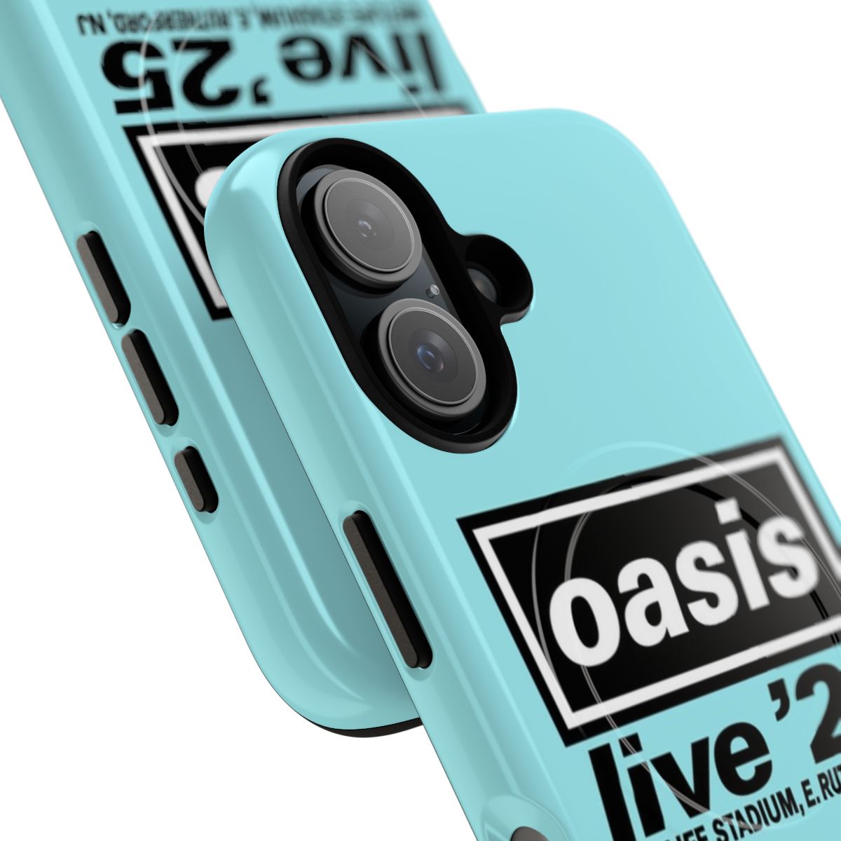 Magnetic tough phone case featuring an iconic photo from the Oasis Knebworth gig - Detail