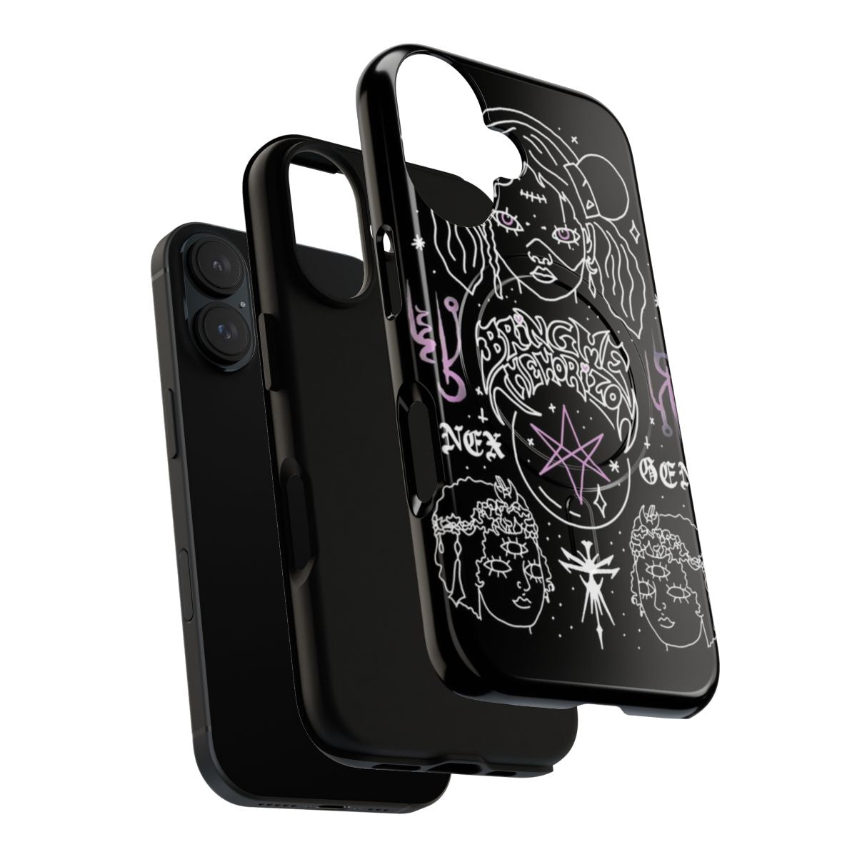 Magnetic tough phone case with Bring Me Horizon inspired design - Layers