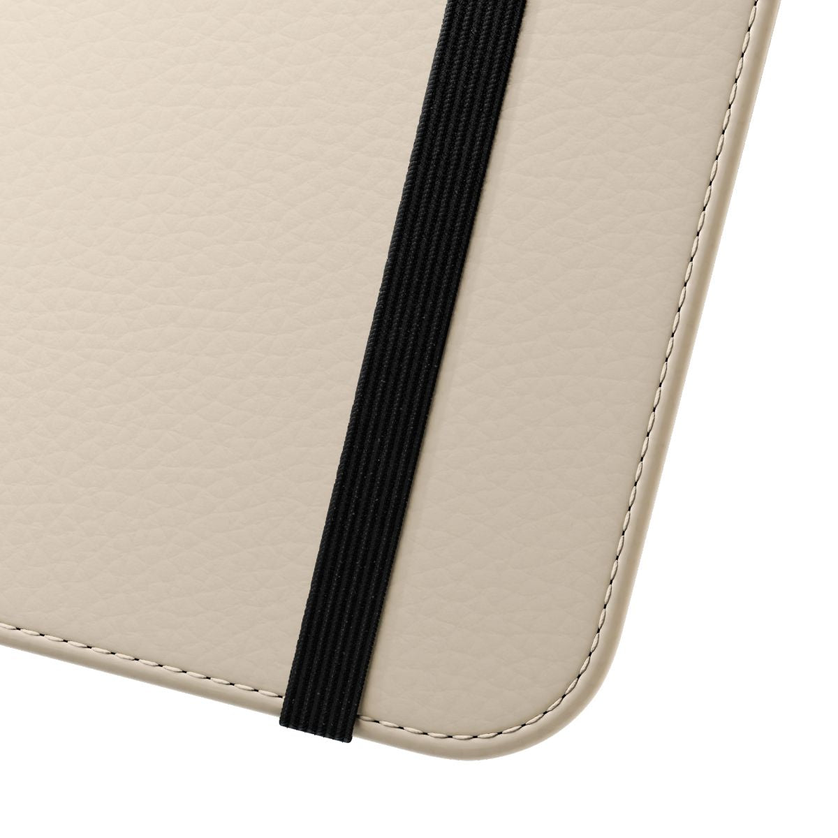 Solid creamy beige minimalist flip phone case - Close Up