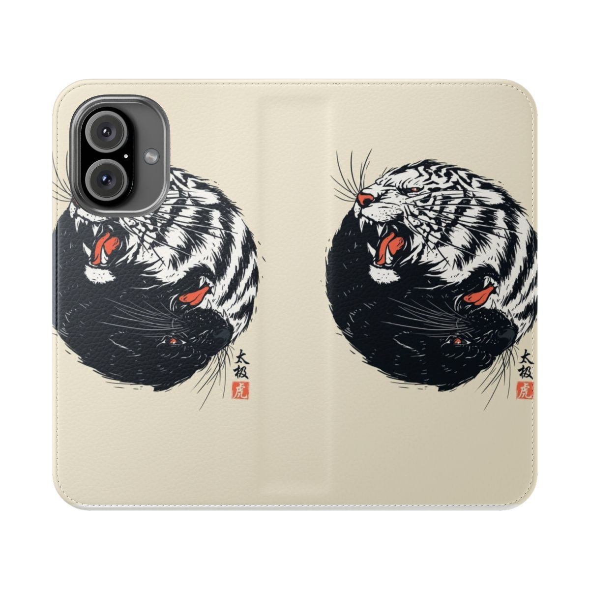 Tachi Tiger Flip Cover Phone Case - Protective Mobile Phone Accessory