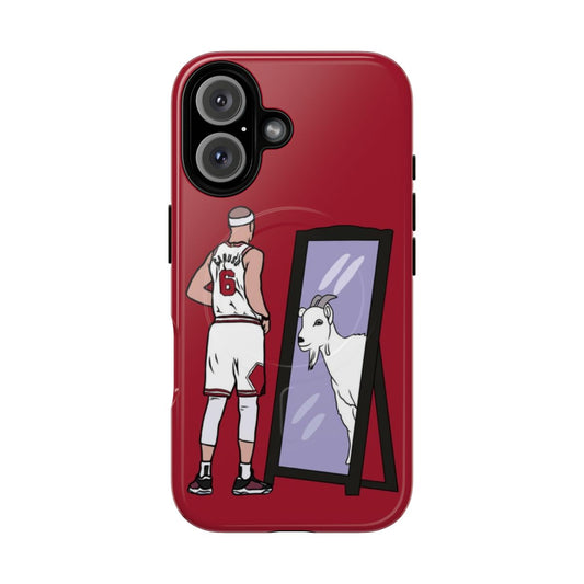 Phone case with image of NBA player Alex Caruso in a Chicago Bulls uniform