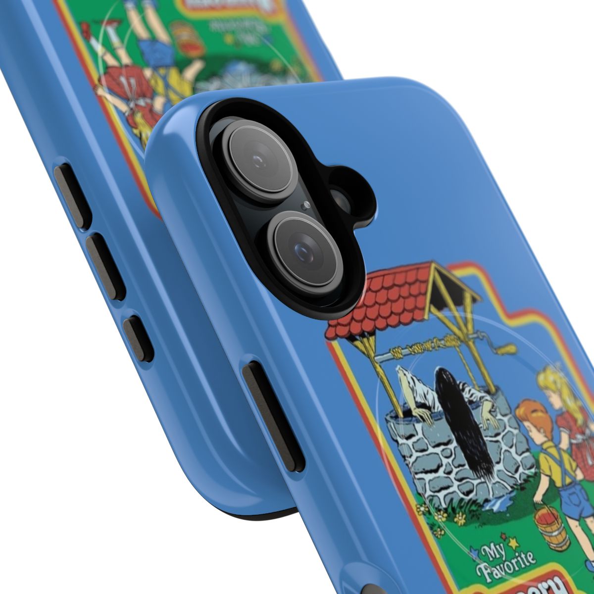 Retro-style magnetic tough phone cases featuring classic nursery rhyme designs - Detail